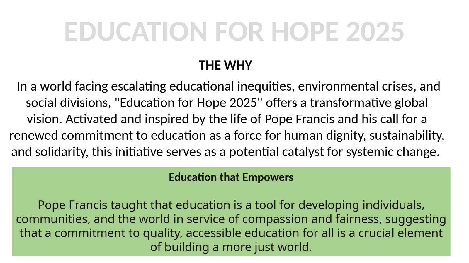 Education for Hope - A Global South Movement