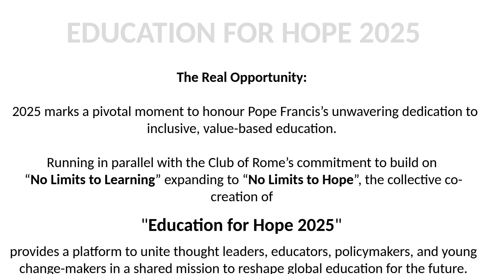 Education for Hope - A Global South Movement