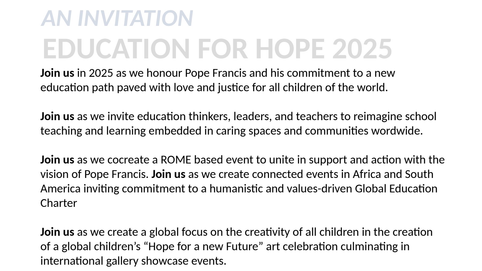 Education for Hope - A Global South Movement